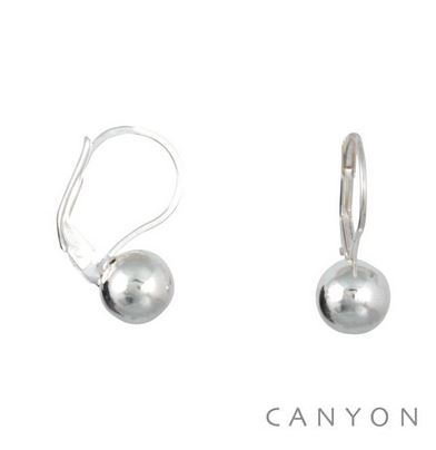 Boucles d'oreilles dormeuses en argent boule Ø 1.8cm - Canyon