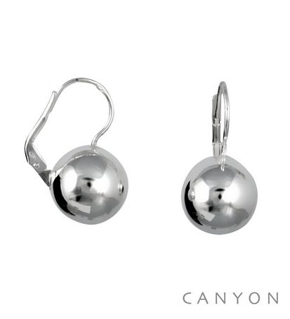 Boucles d\'oreilles dormeuses en argent boule Ø1.4cm - Canyon