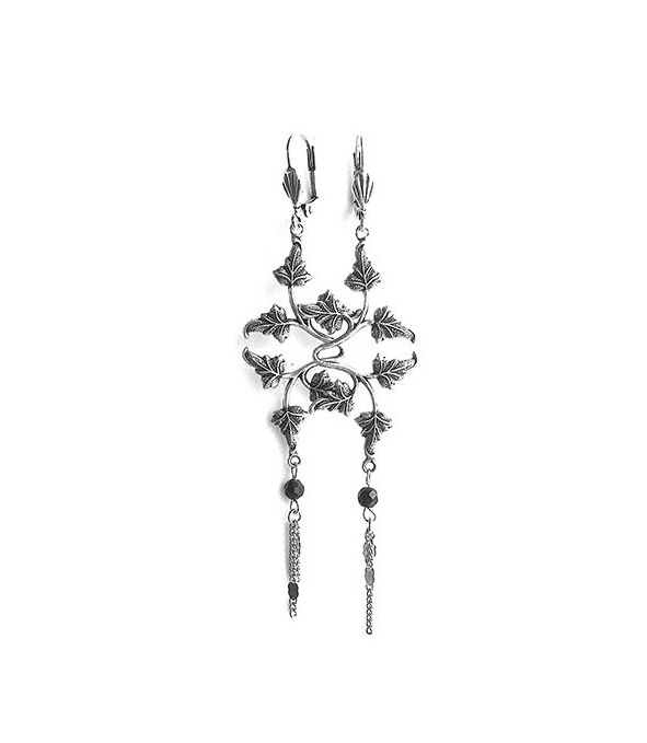 boucles d'oreilles feuille zigzag Lotta Djossou 69