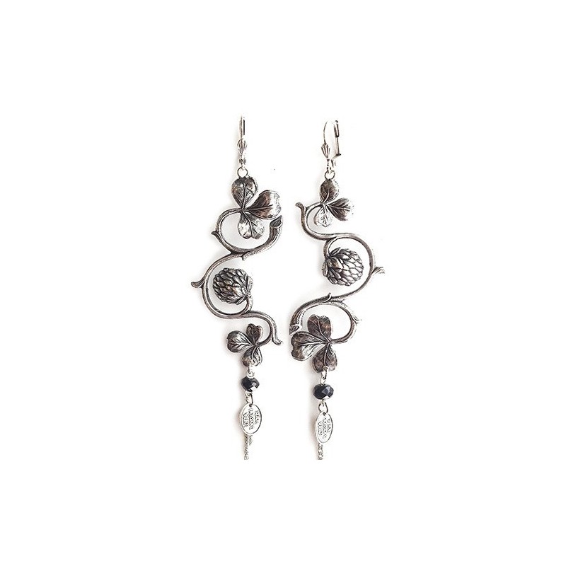 boucles d'oreilles vegetal et onyx lotta djossou 65