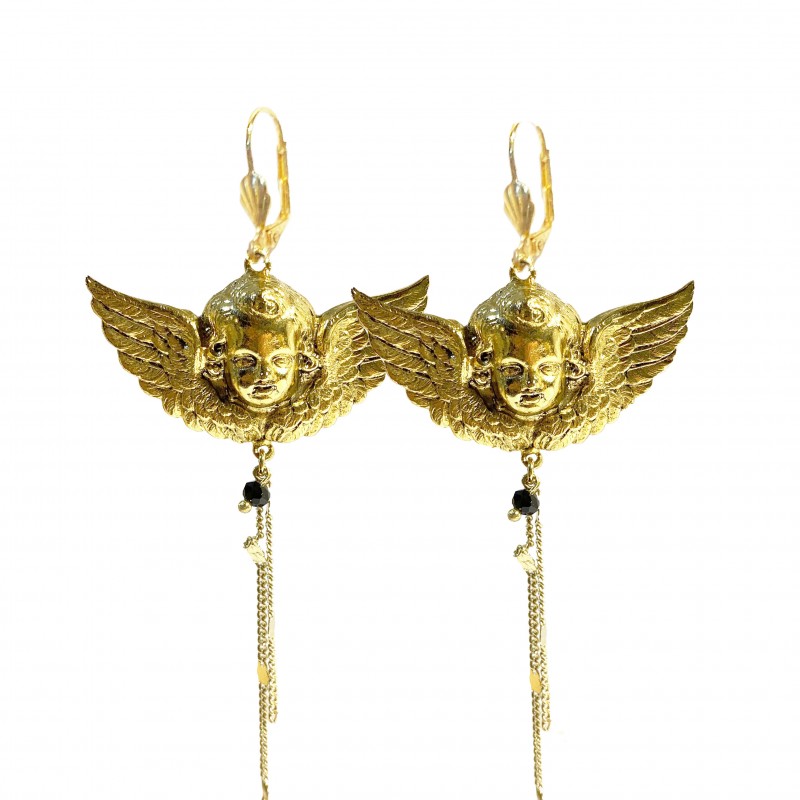 boucles d'oreilles ange dorée Lotta Djossou 85