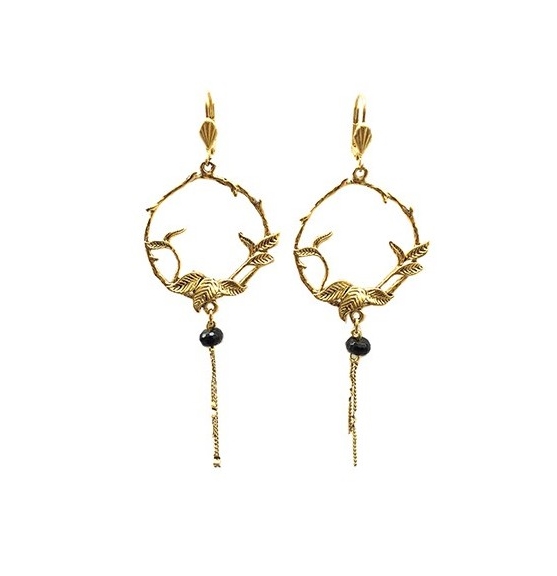 boucles d'oreilles creole en fleur dorée Lotta Djossou 75