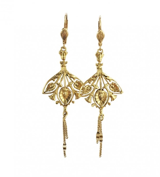 boucles d'oreilles feuille dorée 2 Lotta Djossou 65