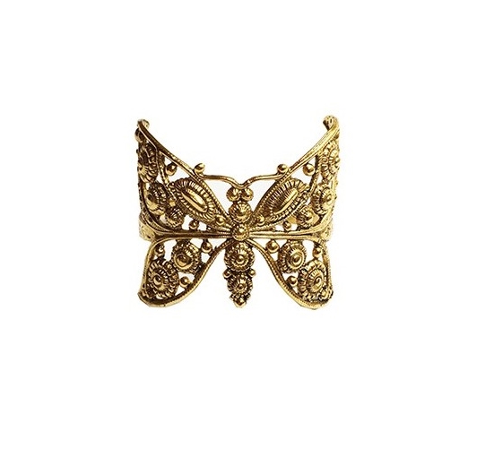 bracelet papillon baroque doré  Lotta Djossou 145