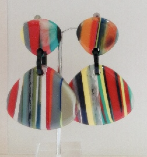 Boucles d'oreilles rayures modèle 2 - Marion Godart