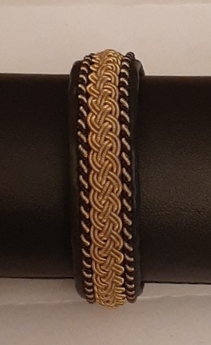 Bracelet ROLLIN collection gold - cuir naturel de renne et fils dargent - Hanna Wallmark 2 179