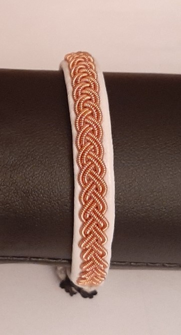 Bracelet SAMIS FIL OR collection classic - cuir naturel de renne et fils d'argent - Hanna Wallmark 1 99 17.5cm