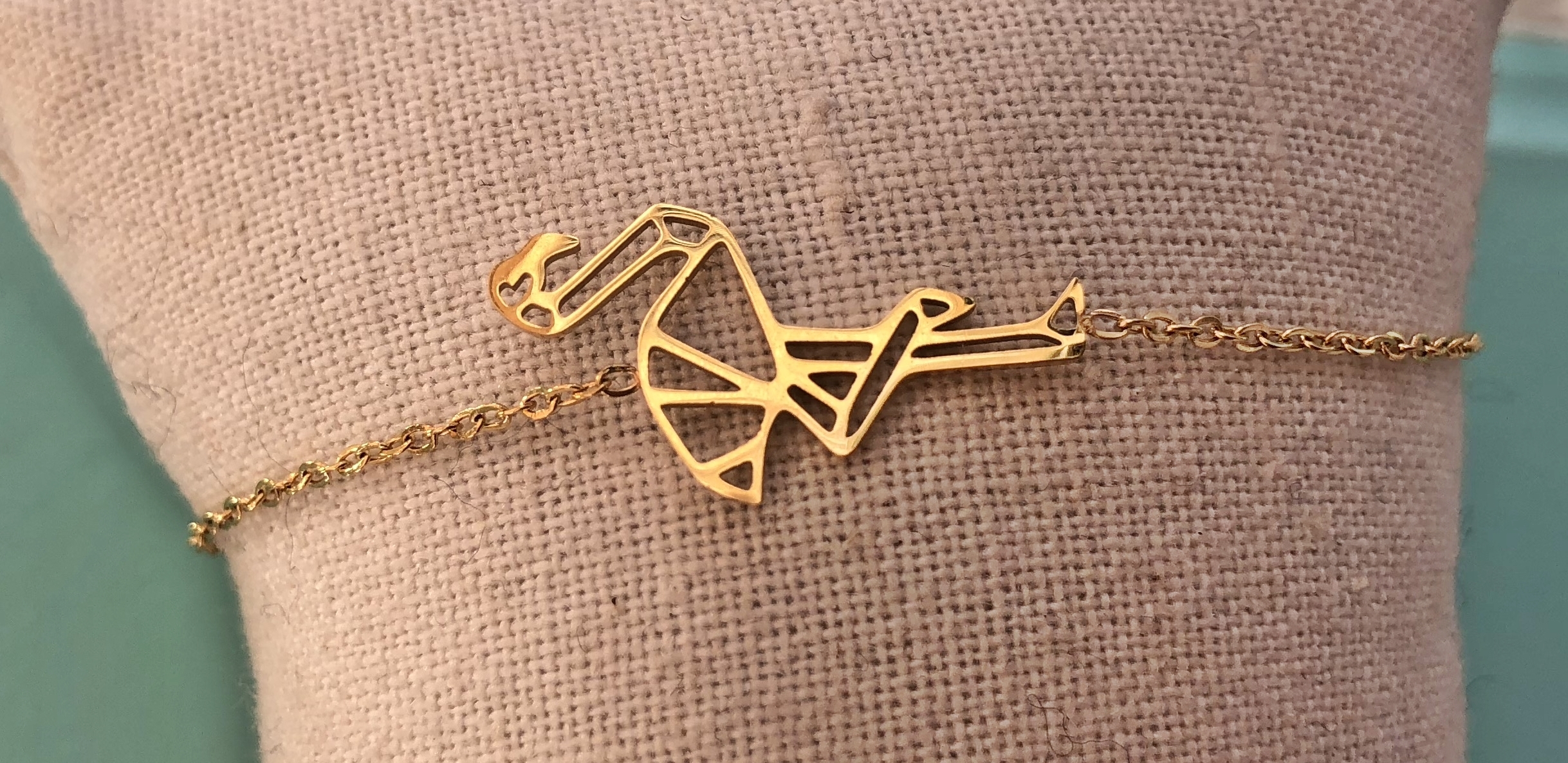 Bracelet flamant rose
