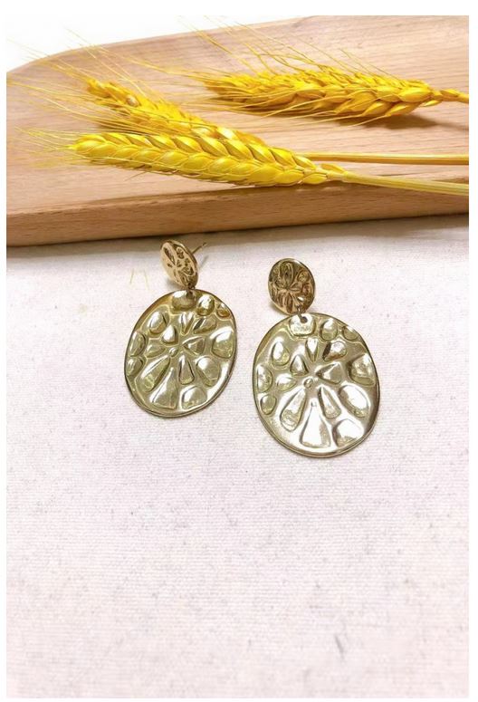 Boucles d'oreilles résine doré acier inoxydable - Mile Mila