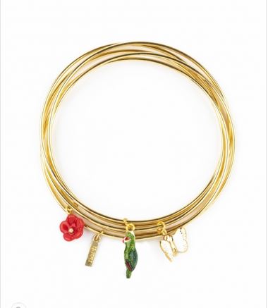 Bracelet Multi Bracelets Perroquet Vert &amp; Rouge - Nach 2
