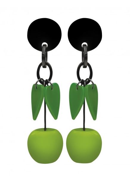 Boucles d'oreilles clips pomme verte - Marion Godart 39€