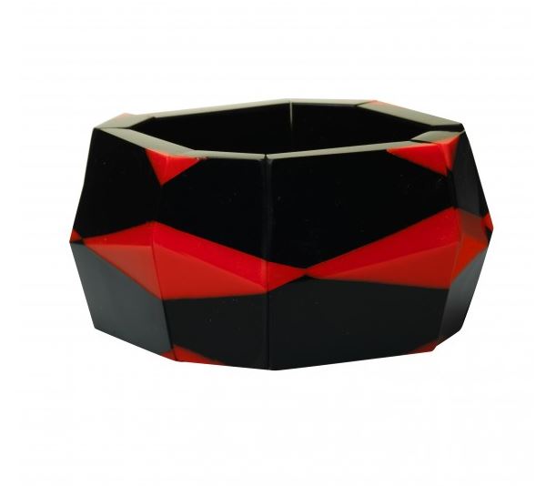 Bracelet carré noir et rouge - Marion Godard