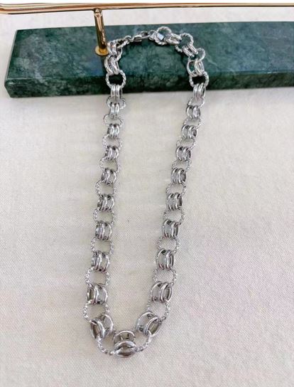 Collier maille argenté - Mile Mila