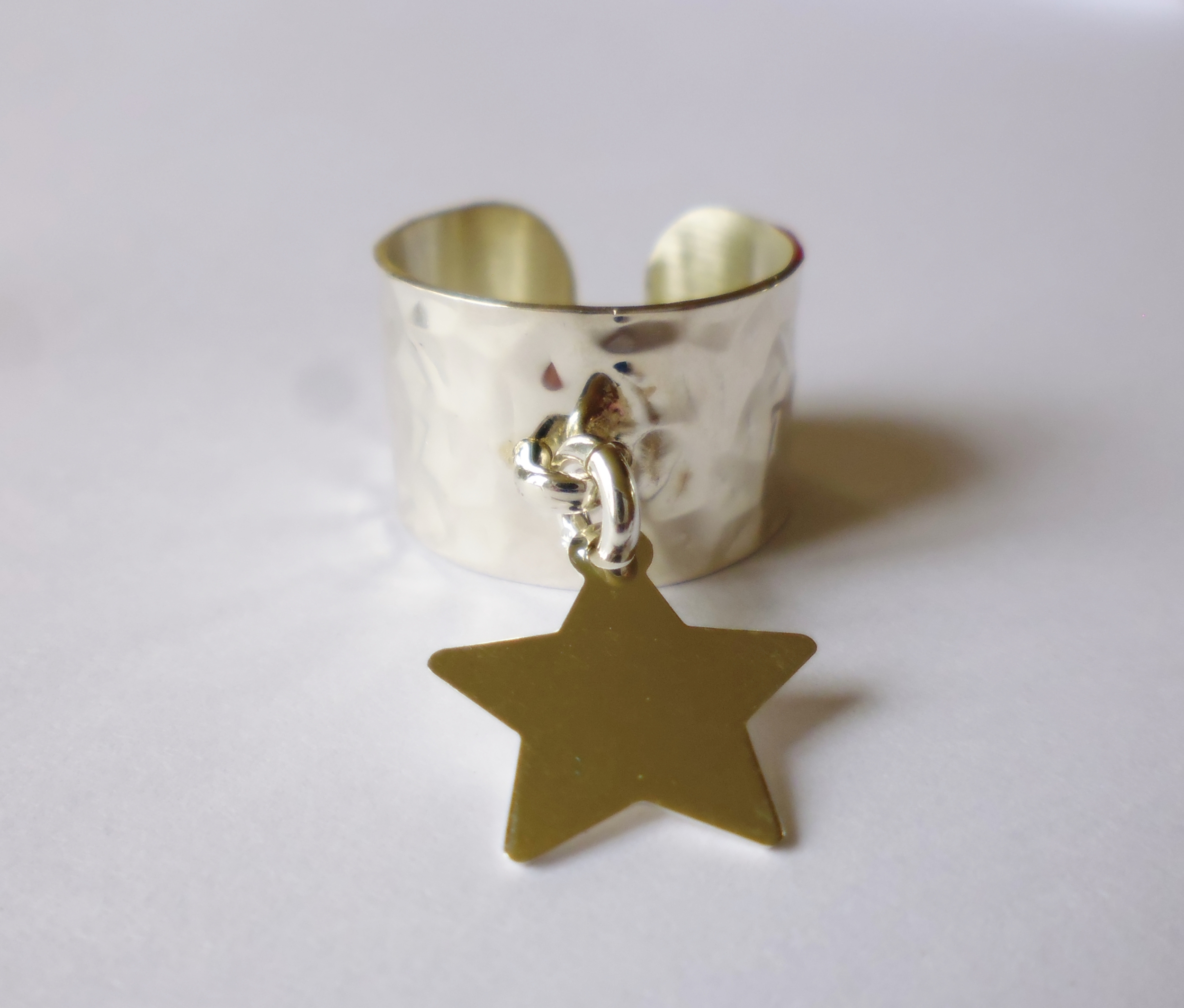 bague étoile argent massif matelée reglable  LA BELLE SIMONE 55€  (1)