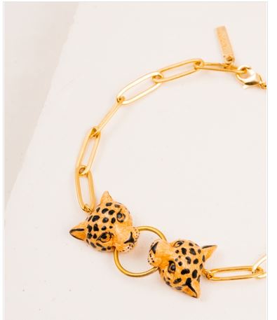 Bracelet léopard mordant anneau - Nach 2