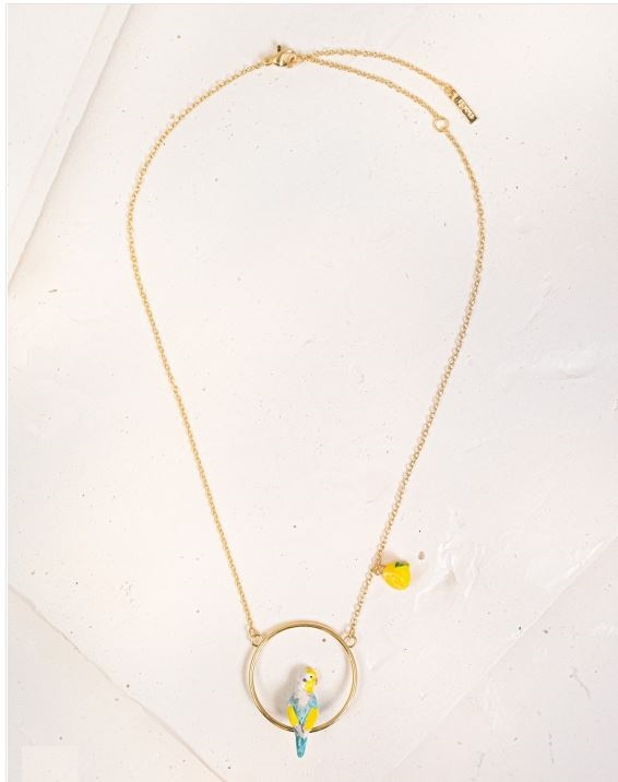 Collier rond Perruche bleue et citron - Nach 3