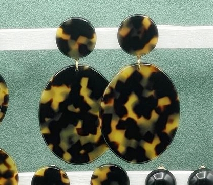 Boucles doreilles TOKYO écailles clips - Francine Bramli 2