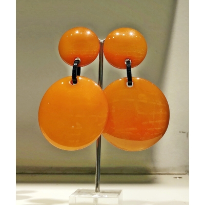 Boucles d'oreilles clips orange Marion Godart