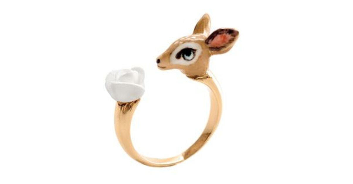 Bague Vintage Biche De Bere Paris - Couture Française Années 1990 - Occasion