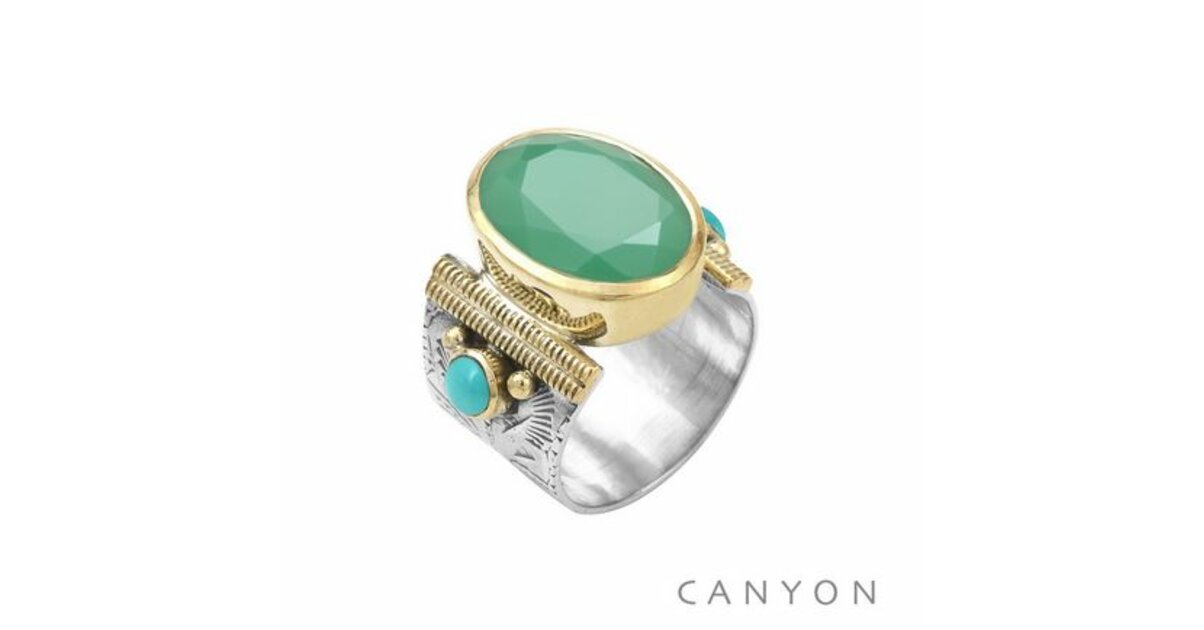 Bague Argent Massif Avec Chrysoprase - Taille 56, Style Navette, Pierre Agate Argentée, Occasion Portée