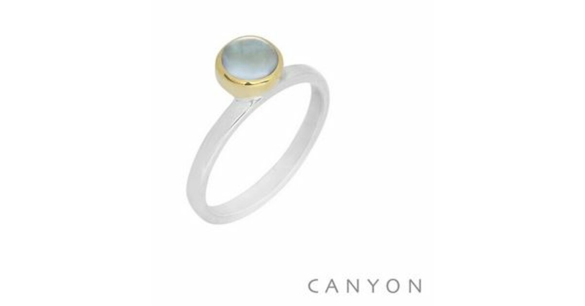 Bague En Argent 925 Massif Sertie De Nacre - Taille 56 - Occasion - Bijou Vintage élégant