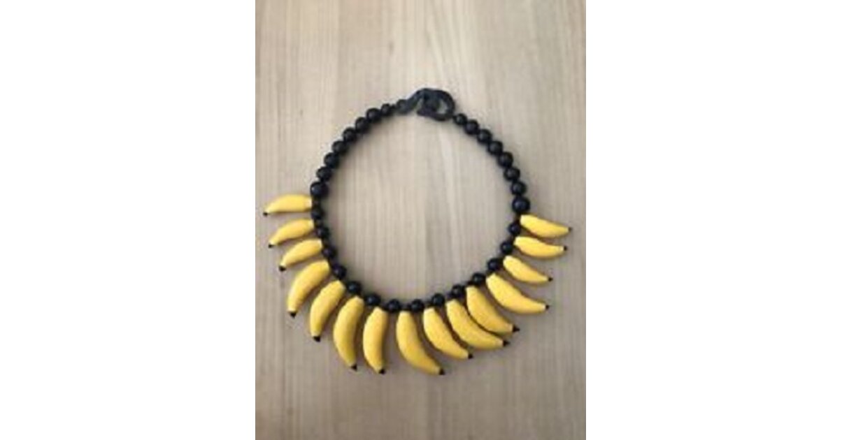 Collier Vintage Breloques Poissons Marion Godart - Bakélite Multicolore - Quasi-neuf