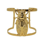 Manchette Cicada dorée Lotta Djossou de face