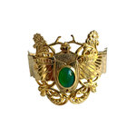 Bracelet Doré Scarabée Khé Jade Vert Lotta Djossou