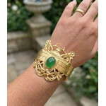 Bracelet Doré Scarabée Khé Jade Vert Lotta Djossou - vue 3