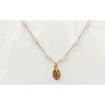 Collier pierre de lune, madone or 40 cm La Belle Simone - Copie