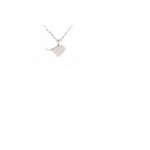 M1C112 Collier petit oiseau argent Lg 37cm + 5cm rallonge pendentif H0.70cm L1.20cm acier inoxydable - Mile Mila 14.4 - Copie