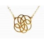 M5C25 Collier meli-melo doré Lg 37cm + 5cm rallonge pendentif H 1.50cm L1.40cm acier inoxydable - Mile Mila 21.9 - Copie