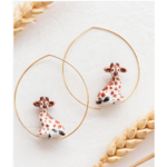 Boucles d'oreilles créoles Girafe - ÉPICÉE NACH J305