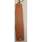 Bracelet LOVE collection broderie - cuir naturel de renne et fils dargent - Hanna Wallmark 3 249 marron