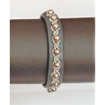 Bracelet TINDRA collection pearls - cuir naturel de renne et fils dargent - Hanna Wallmark 1 139 17.5 antracite
