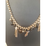 Collier pendentif féminin pampilles et perles noir Collection Taormina - Satellite 5