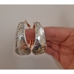 Boucles d'oreilles n°3 fabriquées avec des couverts en argent Créoles - Création d'Olivia 68 2