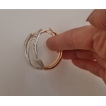 Boucles doreilles n°3 fabriquées avec des couverts en argent Créoles - Création dOlivia 68