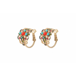 Boucles d'oreilles percées fantaisie perles nacrées cristaux Prestige I rouge collection ultima - Satellite
