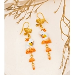 Boucles d'oreilles fleur et cacatoès - 10 ans - Nach