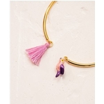 Bracelet perroquet violet pompon - Nach 3