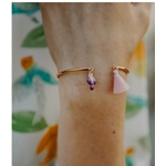 Bracelet perroquet violet pompon - Nach 2