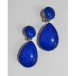 Boucles doreilles CUBA bleu clips - Francine Bramli 2