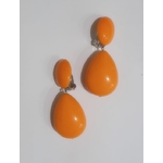 Boucles doreilles CUBA orange clips - Francine Bramli 3