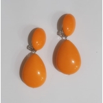 Boucles d'oreilles CUBA orange clips - Francine Bramli