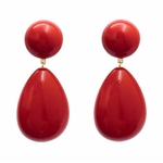 Boucles d'oreilles CUBA rouge clips - Francine Bramli