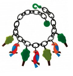 Broche Artisanale Arbre En Métal – Création Artistique Signée MC, Verte, 6 Cm