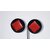 BO cabochon noir et carré rouge résine clips Marion Godart 22