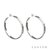 E2861 Boucles d'oreilles créoles section plate de 5cm de diamètre et de 5mm de large 69€