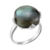 Bague argent décorée d'un coussin de labradorite décoré de 4 griffes en forme d'éventail argent 925 - Canyon